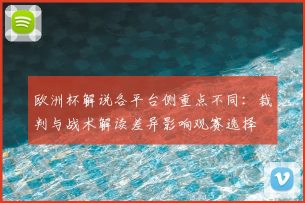 欧洲杯解说各平台侧重点不同：裁判与战术解读差异影响观赛选择